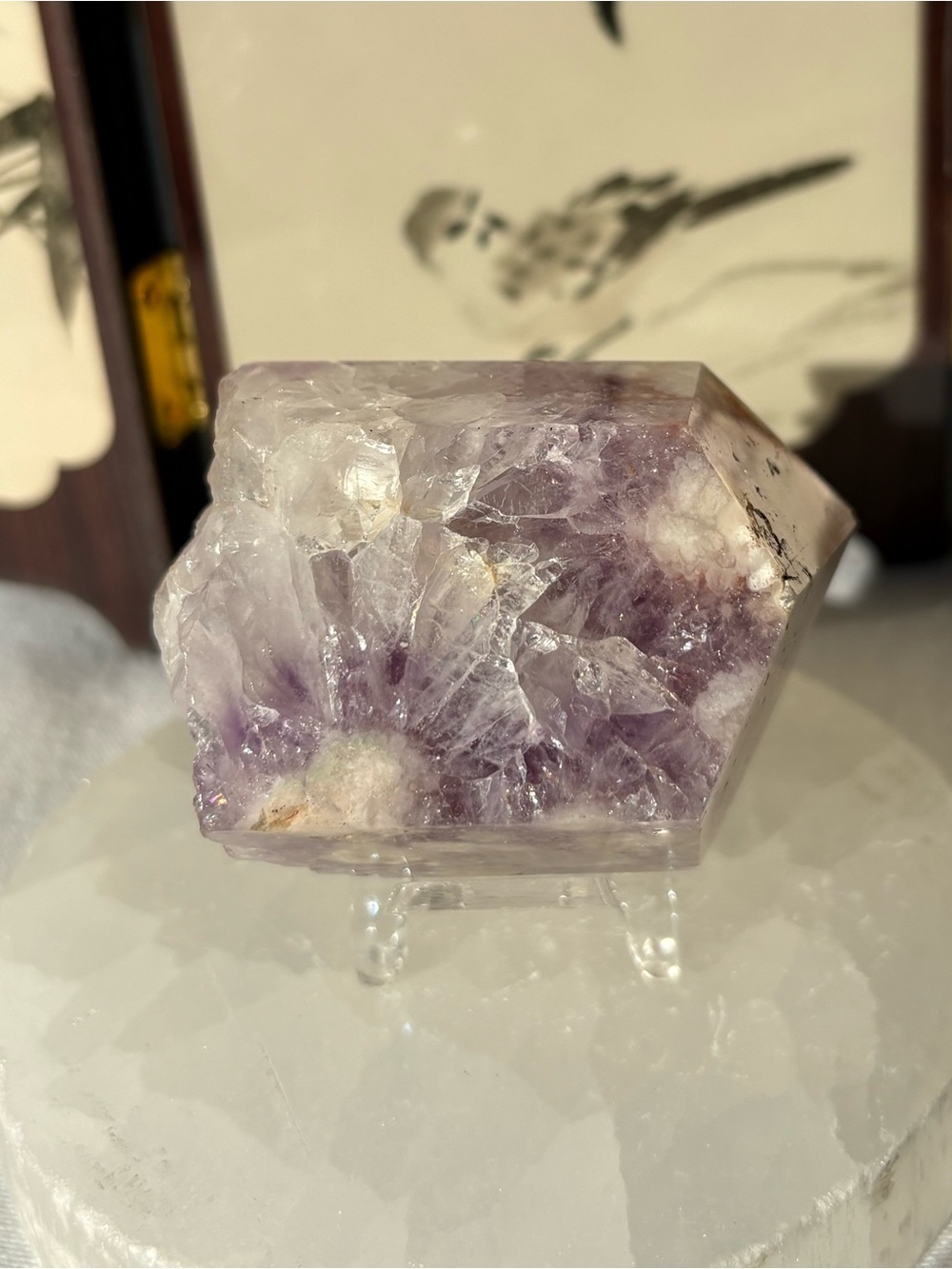 Amethyst flower agate free form